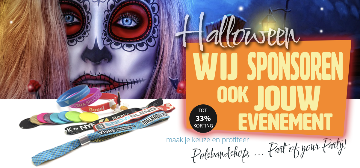 Polsbandshop, wij sponsoren ook uw evenement.